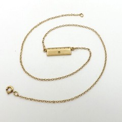 12k Gold Filled Ruler Pendant Necklace Teacher Carpenter August Birthstone 16in