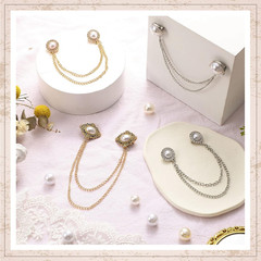 Vintage Sweater Shawl Chain Clips 4 Pcs Antique Cardigan Collar Holders Decorati