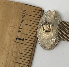 Danté Sodalite Cufflinks Blue Stone Gold Tone Mesh Wrap Around – Vintage