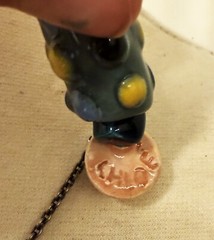 One of A Kind Chloé Paris Signed Runway Ceramic Art Statement Necklace