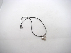 Vintage White Freshwater Cultured Pearl Triple Sliding Pendant Necklace
