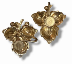 Vintage SCREWBACK EARRING Mixed Lot 8 Pair Textured Gold Enamel Faux Pearl +