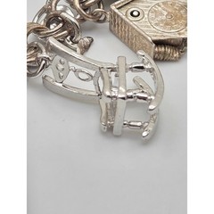 Heavy Vintage Jem Ster Sterling Charm Bracelet – 14 Sterling Charms 8″