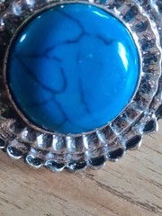 Vintage southwestern style /boho faux turquoise adjustable ring.