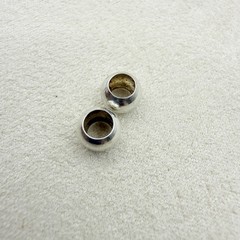 Vintage Sterling Silver 2 Ball Beads Spacer Charms Jewelry Accessories