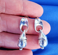 ORIGINAL Designer 925 Sterling Silver Dangle Drop Earrings Jewelry Gift Woman