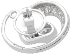 Vintage 1.70Ct Diamond and 14k White Gold Twirl Earrings Circa 1940