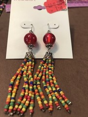 Vintage Xhilaration Beaded Dangling Earrings