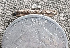 Antique Victorian Mourning Photo Brooch Pendant ~1890s C Clasp Portrait Pin