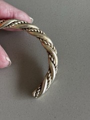 Vintage Sterling Silver Cuff Bracelet 6” Small 24 Grams Classic Design