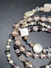 Lot Of 4 Vintage Glass Beaded Multicolored 7.5″ Bracelets Toggle Clasp