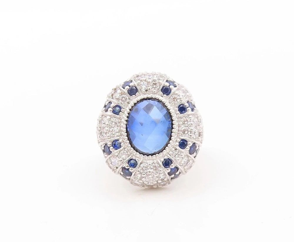 3.45Ct Art Deco Style Lab Created Diamond Anniversary 14K White Gold Finish Ring