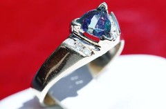 14k yellow gold sz-7.5 ring 1.12ct Mystic treated topaz diamond 4.3gr N2341E