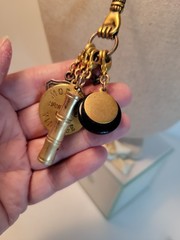 Maximal Art John Wind Charm Necklace 4 Charms Gold Toned Metal