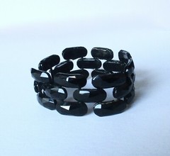 Vintage French Jet/Vauxhall Glass Bead Bracelet from the 1940’s