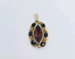 Sarah Coventry Pendant Lot of 2 Gold Tone VINTAGE 1.25 in Estate