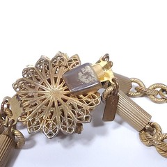 Vintage Signed Jonne Necklace House of Schrager Haskell Style Gold Tone 23″ Long