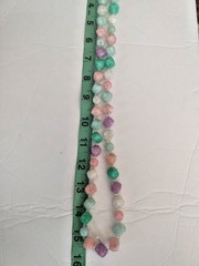 Vintage Monet Pastel Multicolor Acrylic Crakle Beaded Necklace