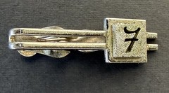 Vintage Swank Letter “F” Initial Monogram Cufflinks & Tie Bar Clip Set