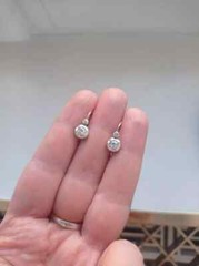 3.25Ct Lab Created Diamond Vintage Style Drop Earring 14K Two Tone Gold Finish