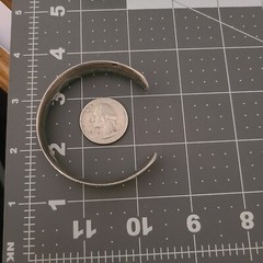VINTAGE STERLING SILVER ARABIC HALLMARKS UNIQUE CUFF BRACELET 7 IN 925 12.5MM