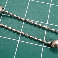 Vintage Italy 925 Ball Bead Station Chain Necklace 30”