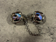 Vtg 3 Piece Butterfly Wing Jewelry 2 Brooches/pins and a Sweater Clip