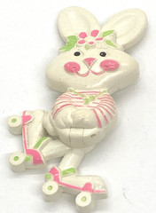VINTAGE 1974 AVON Rapid Rabbit Roller skate Bunny PinPal pin Fragrance glace
