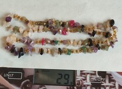 Necklace Jade Rose Quartz Amethyst Rock Crystal Black Agate Handmade Vintage