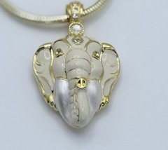 Edgar Berebi Elephant Locket Maharaja Pendant Necklace w/ Chain 1997 Vintage COA
