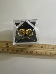 GOLD TONED AUSTRAIN CRYSTAL EARINGS – APPEARS NEW IN CASE
