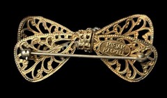 Vtg Miriam HASKELL Signed Bow Brooch For Repair Repurpose AS IS