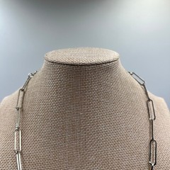 VTG SUGARFIX by BaubleBar Silver Tone Paperclip Link Chain Necklace Minimalist