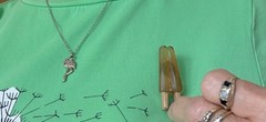 Cute super fun Vintage acrylic lucite resin popsicle brooch pin