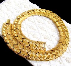 VTG NAPIER GP BRAIDED WOVEN CHAIN 16″ NECKLACE ELEGANT CLASSIC EXC
