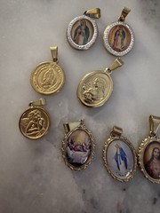 Vintage Religious Pendant Lot Stainless Steel Waterproof Antique