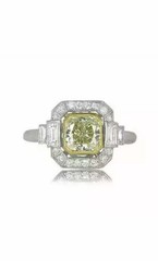 Canary Diamond 2.30 Ct Art Deco Antique Vintage Wedding Ring 925 Sterling Silver