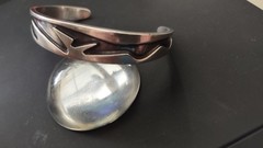 GORGEOUS VINTAGE MODERNIST HEAVY 26g STERLING BRACELET RONALD H PEARSON