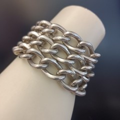 Industrial Machinery Chunky Chain Bracelet Brutalist Heavy Massive Statement VTG