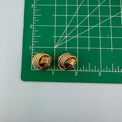 Vintage Twist Knot Clip On Earrings Lot Gold Silver Tone Textured Some Signed