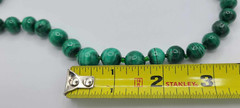 Vintage Malachite Gemstone Necklace 20.5” Long with Clasp