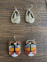 Vintage Laurel Burch Jewelry Lot Earrings Brooch Pin Pendant 1990s 1980s