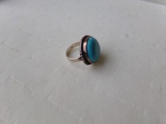 Lovely Native American Sterling Silver Turquoise Ring size 7.25