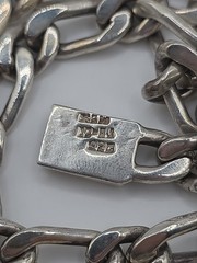 Taxco Mexico Vintage Sterling Silver 925 Chunky Chain Necklace 18″ 97.7g 10mm