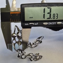 Vtg 900 Silver Panel Bracelet 17.16g Fine Jewelry 8.25″ Artisan Spring Ring