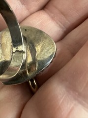 Vintage ring size 7.5 turquoise sterling silver rope lasso 9.6 Grams