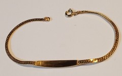 Vintage Speidel USA Two Tone Gold ID Bracelet with Silver Heart – NOS
