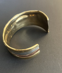 VINTAGE..LAZARO..MCM CUFF BRACELET…MIXED- 925 STERLING SILVER/COPPER/BRASS