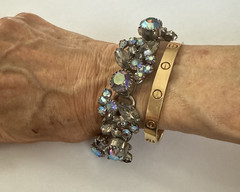 Juliana Delizza & Elster 5 Link Blue Aurora Borealis (AB) Bracelet READ