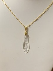 ALMOST GONE* RARE 1920’S ART DECO CRYSTAL INTAGLIO PENDANT-WOMAN W/TORCH*.g-NEW